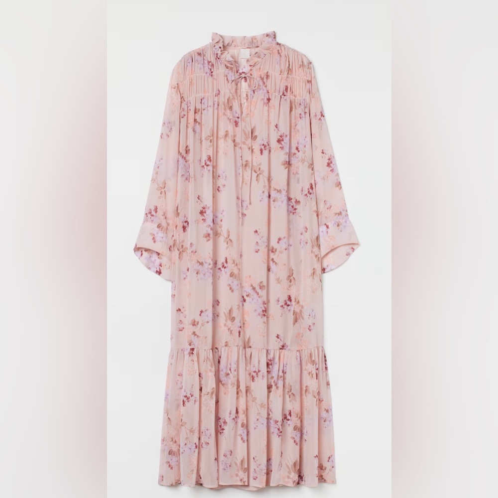 H&M LONG CHIFFON DRESS